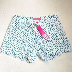 Blue Dot Scalloped Shorts